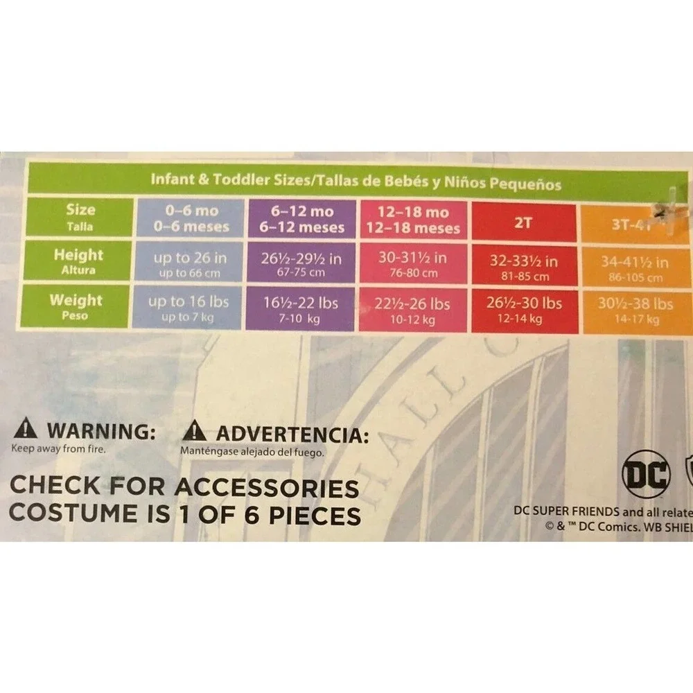 NEW Rubies DC Super Friends Superman Halloween Costume Infant‎ Size 0-6 Months